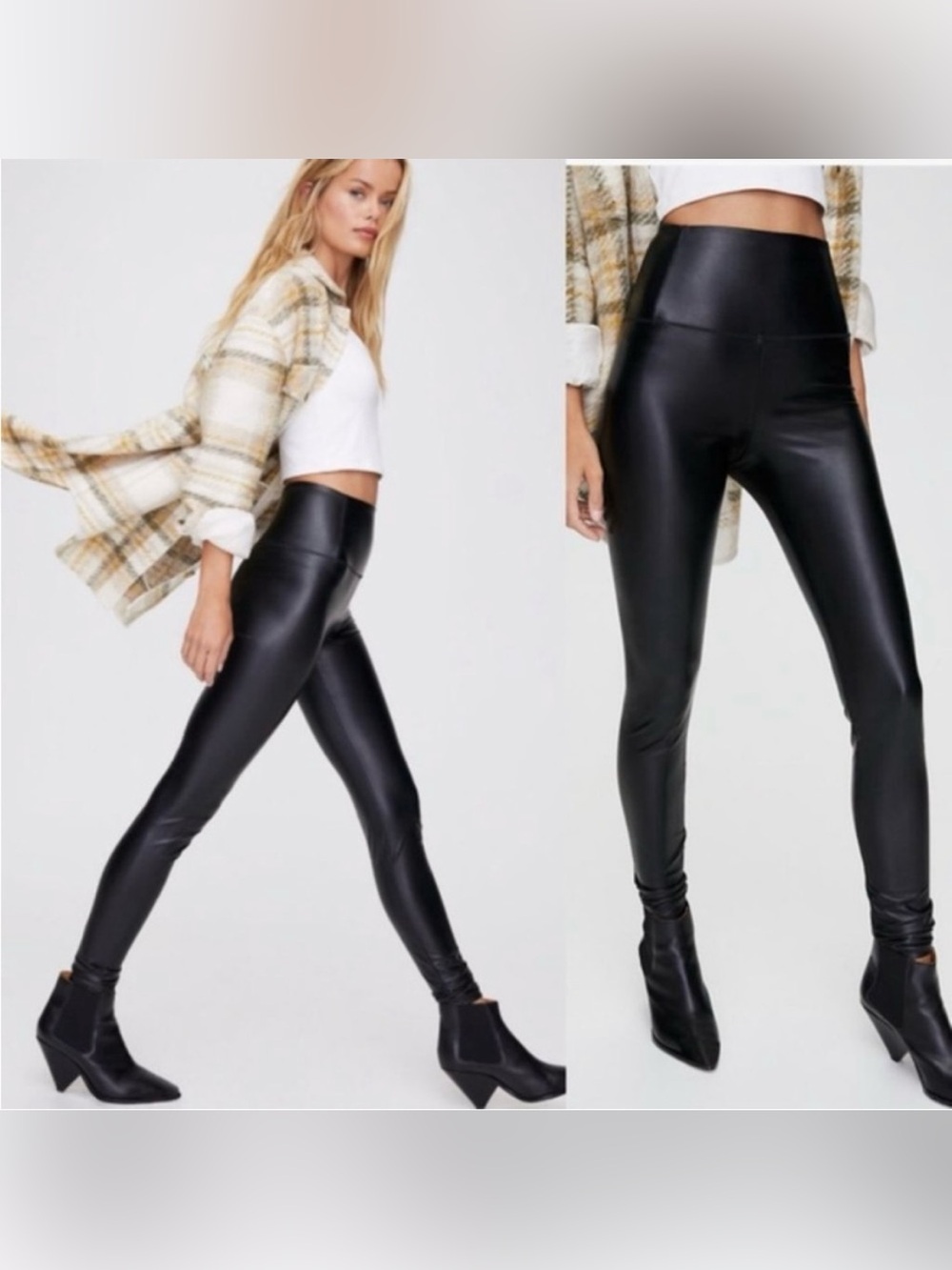 ARITZIA WILFRED FREE Black Faux Leather Leggings Size XS